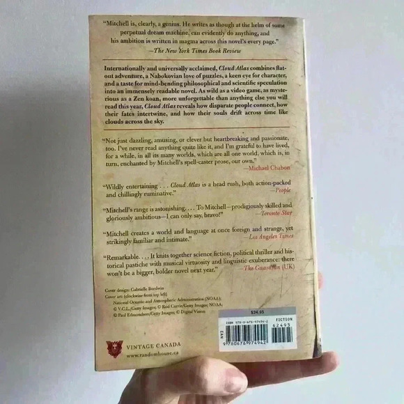 Cloud Atlas Novel by David Mitchell  Soft Cover Book Adventure Spiritual Journey - Picture 2 of 2